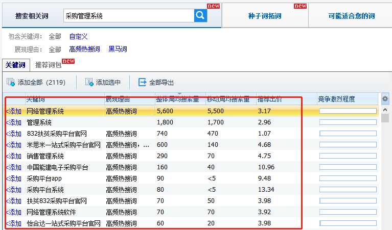sem競價管理ocpc下如何添加否詞
